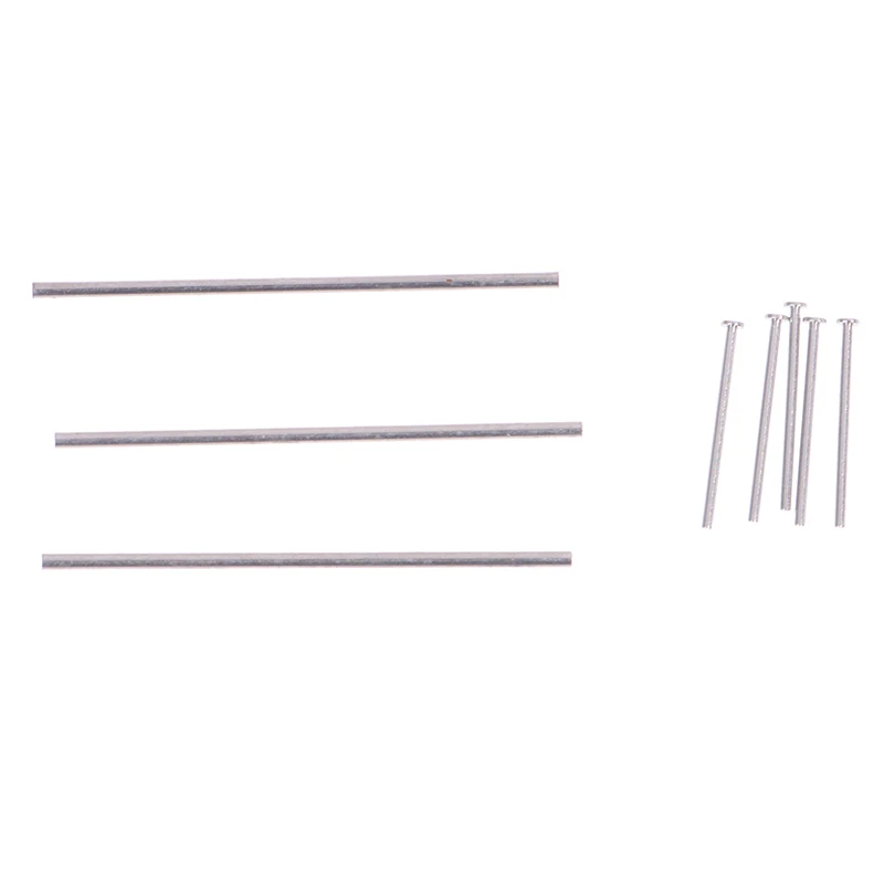 1Set 1/64 Alloy Car Wheels Axle 0.8x25mm/28mm Hollow Shaft w Nails Pin for 1:64 HW/Matchbox/Tomeca Model Cars