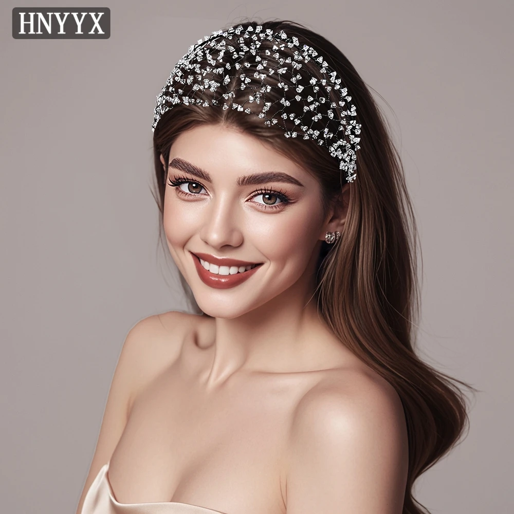 

HNYYX Crystal Tiara Baroque Hairband Wide Retro Crown Fashion Hair Accessories for Women Wedding Hair Party Headdress A102