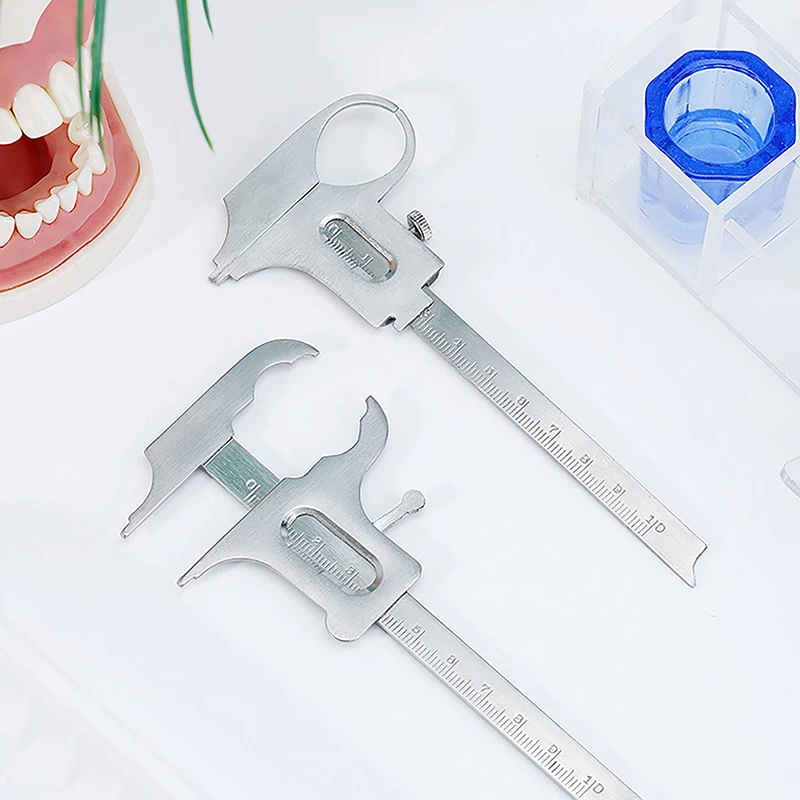 Dental Caliper Ruler With Digital Markings For Teeth Measuring Stainless Steel Measuring Dentistry Surgical Instruments Tools