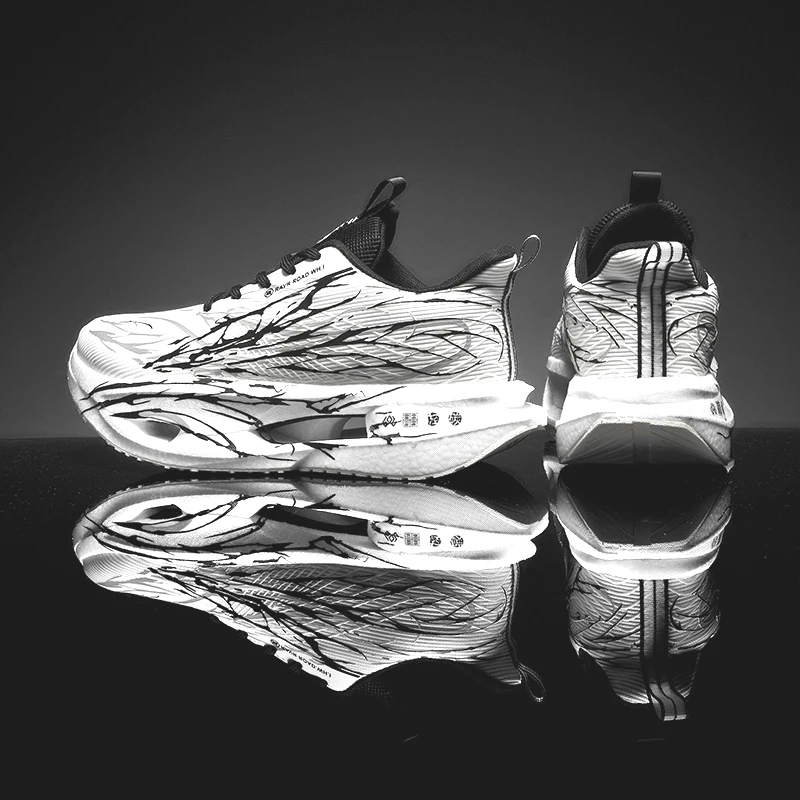 Herren-Sneaker mit Carbonplatte, Laufschuhe, leichte, atmungsaktive, stoßdämpfende Tennis-, Sport- und Marathon-Schuhe für das Training – Detail 5