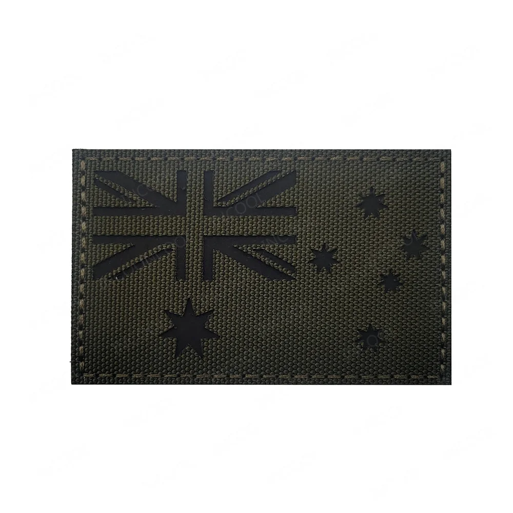 Australia France Venezuela Spain Japan Denmark UK Malaysia Iraq Sweden Czech Army Green Tactical Reflective Flags Patches Badges