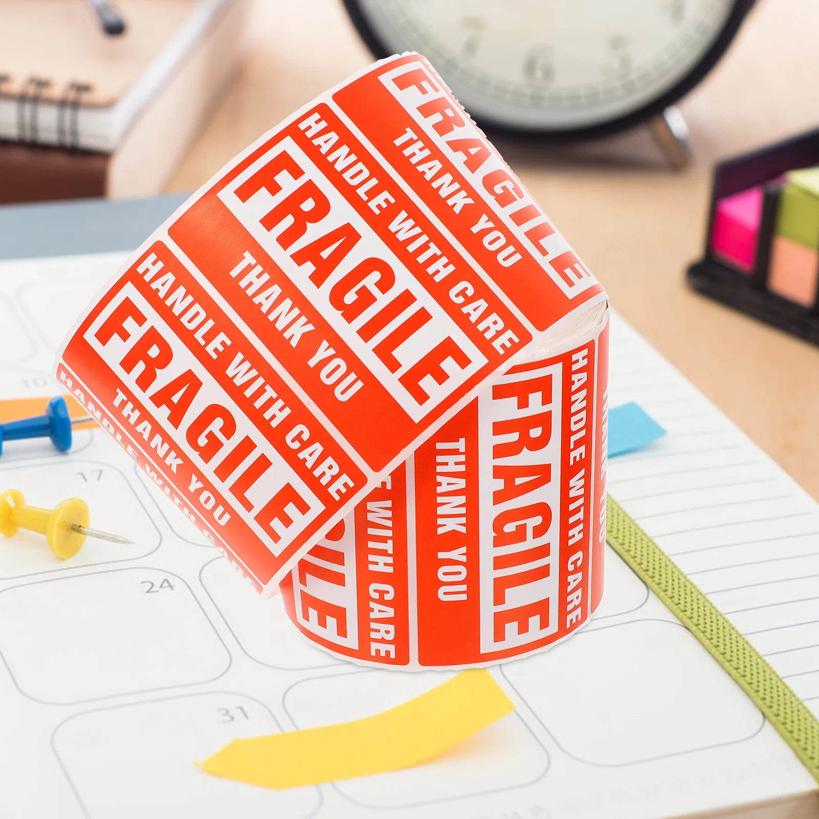 

1 Roll Fragile Warning Stickers High-Quality Waterproof Packing Labels Self-Adhesive Shipping Decals for Boxes Bottles Plastics