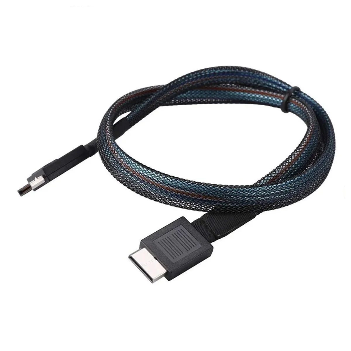 PCIE4.0 MINI SAS Cable 24Gbps Oculink Data Extension Cable SFF-8611 to SFF-8611 Server Data Transfer Line (1m)