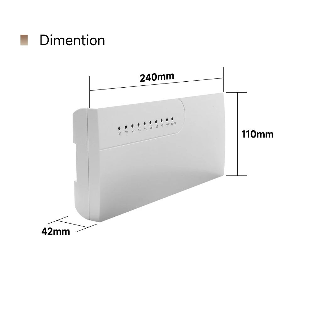 Beok Zone Heating System Thermostat for Water Floor and Gas Boiler Thermostat Controller  8 Zone with Actuator