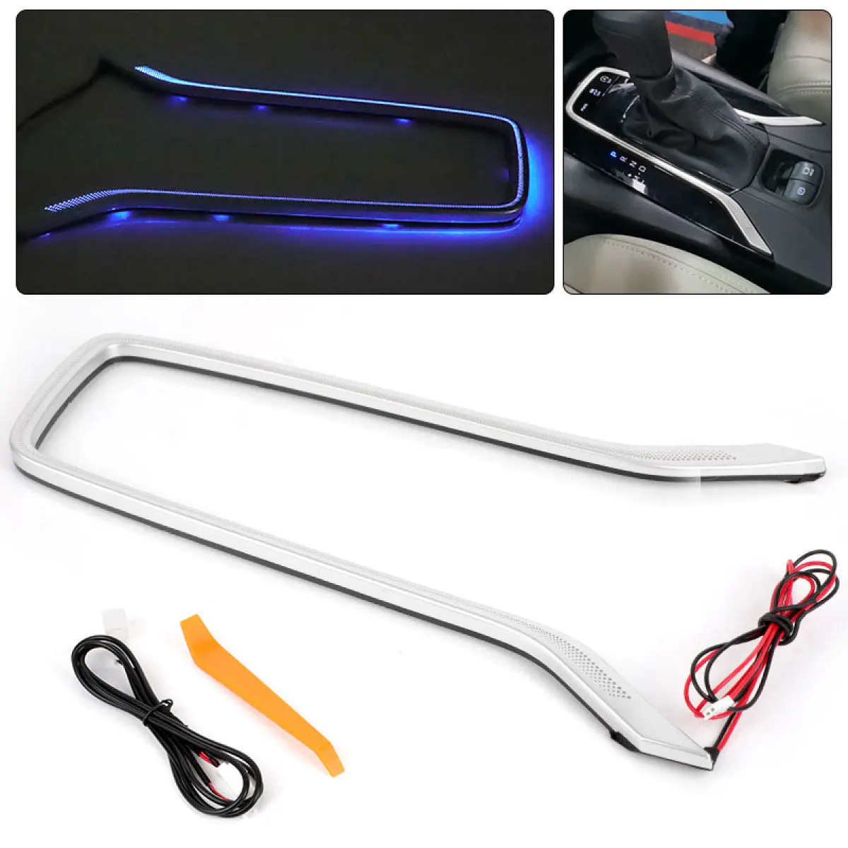 Ice Blue Cup Holder Light Interior Central Armrest Frame Water Cup Atmospher Lamp for Toyota Corolla Cross 2020 2021 2022 2024