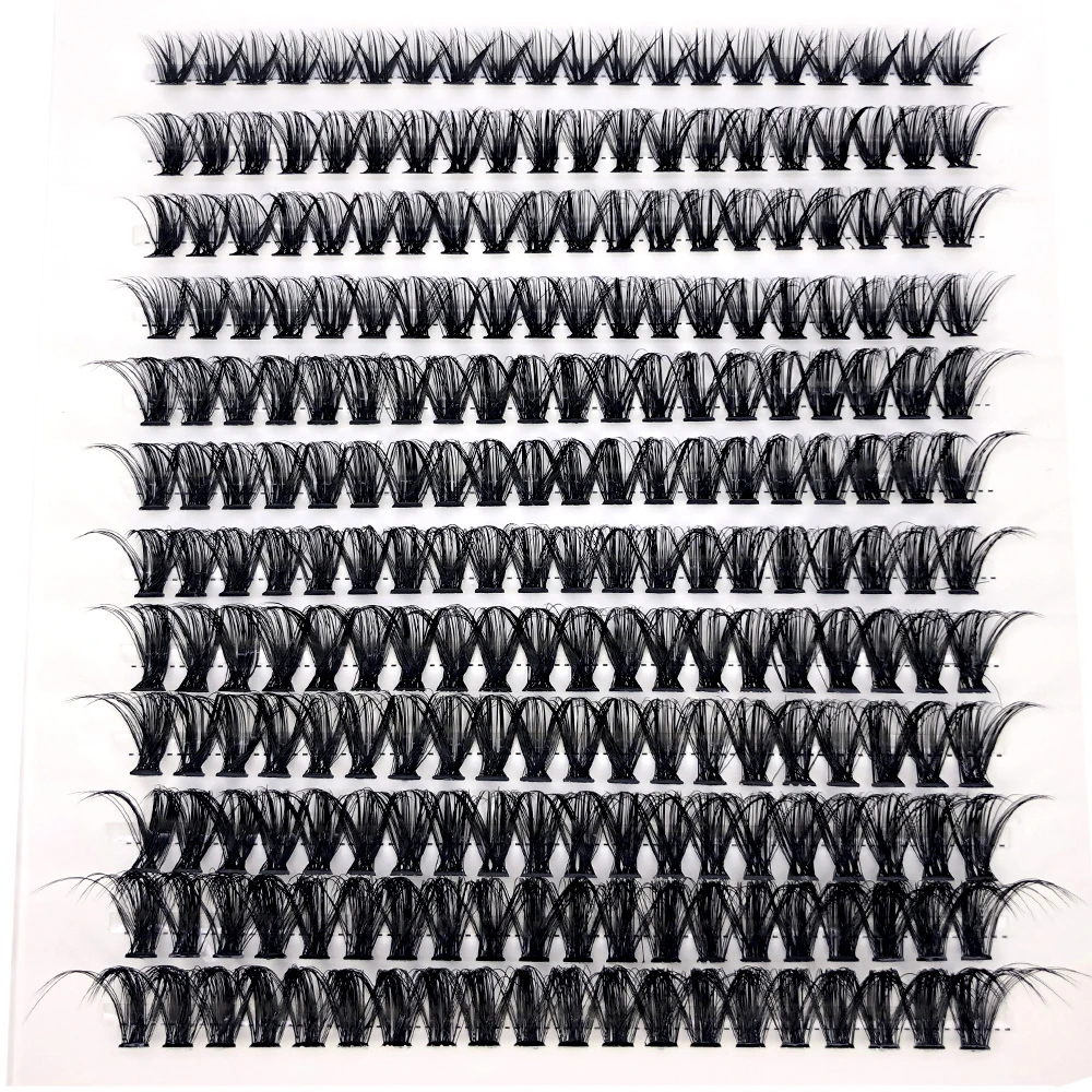 HBZGTLAD 240PCS Individual Lashes Cluster DIY Lash Clusters 30D 40D D Curl 8-16mm Cluster Lashes DIY Individual Eyelashes Lashes