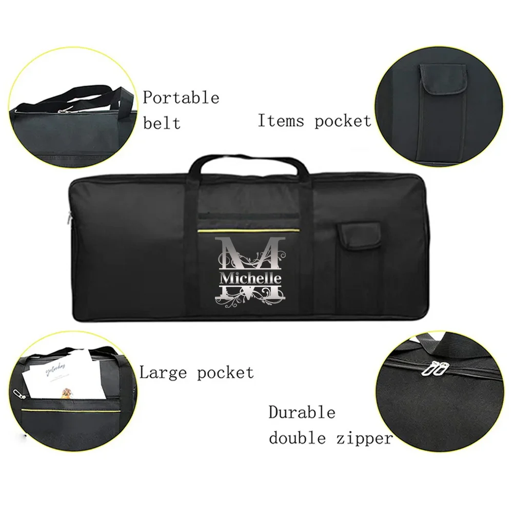 Customized Name Instrument Dustproof Protection Bag Electronic Piano Bag Foldable Storage Handbag Portable Piano Storage Device
