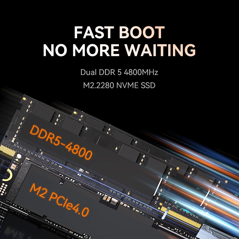 MOREFINE كمبيوتر صغير M700 AMD Ryzen R7-7735U WIN11PRO كمبيوتر مكتبي ثنائي القناة DDR5 RAM M.2 PCIE4.0 SSD WiFi6 BT5.0 لعبة الكمبيوتر المحمول