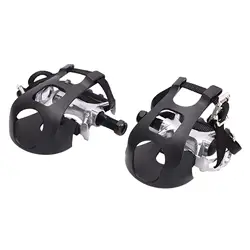 Exercise Bike Pedals with Toe Clips and Straps for Outdoor Bicycles Indoor