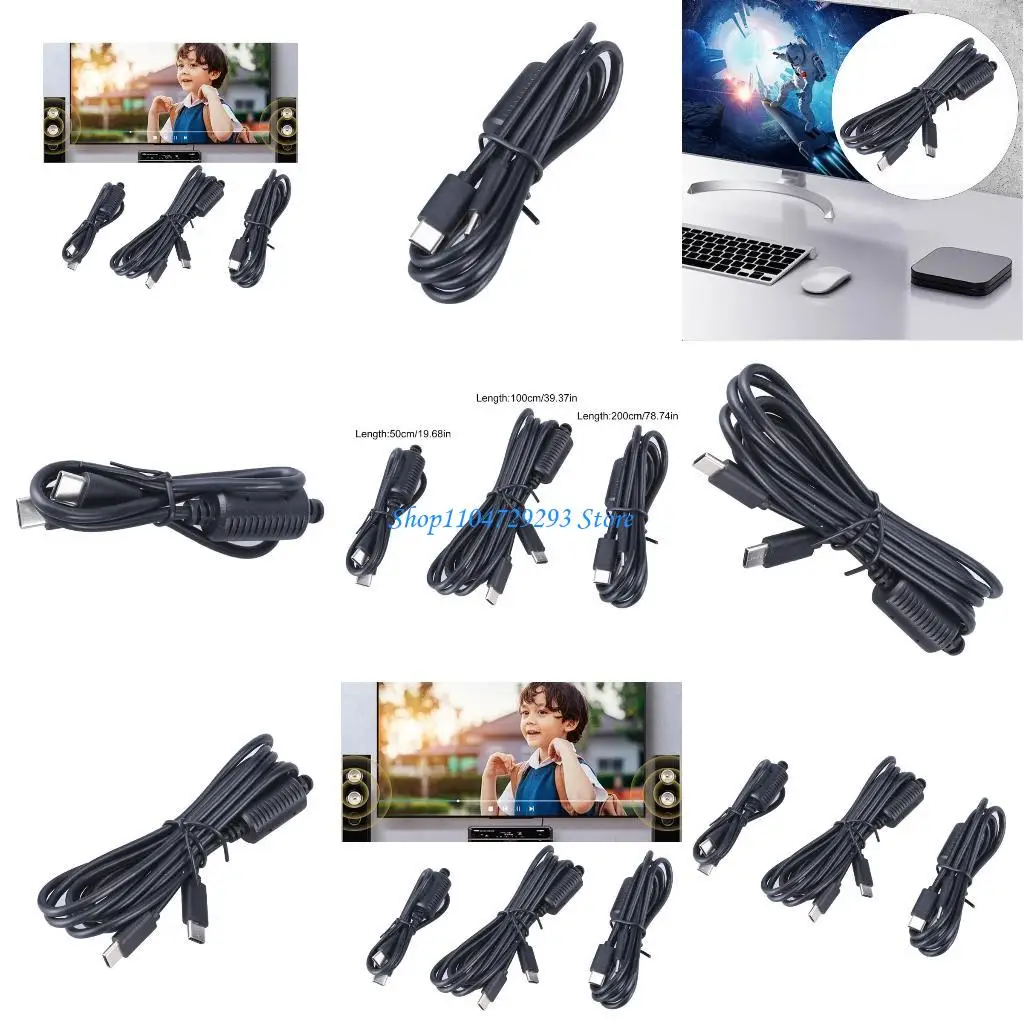 

Y2GD USB C Gaming Consoles Charging Cable 50/100/200cm Length Interferences Resisntance 480Mbps Highly Speed