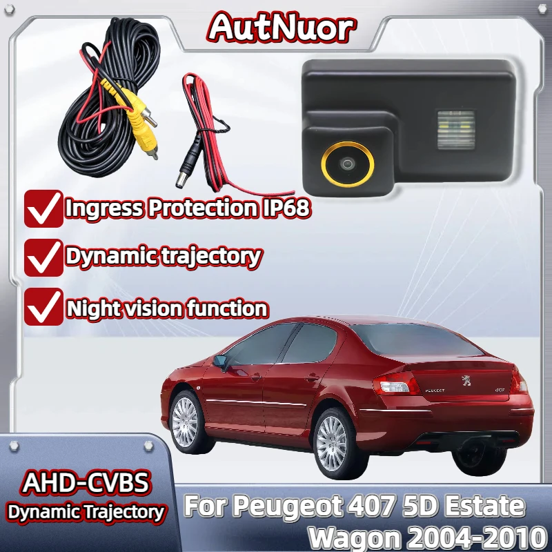

HD Fisheye Reverse Camera For Peugeot 407 5D Estate Wagon 2004-2010 Night Vision Rear View Backup Parking Camera CCDCCD
