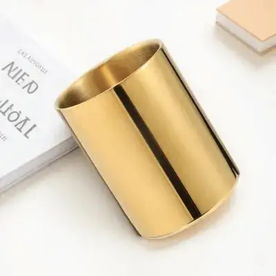 

Premium Stainless Steel Pen Organizer Desk Stationery Holder Makeup Brush Container Long-Lasting Practical Gift