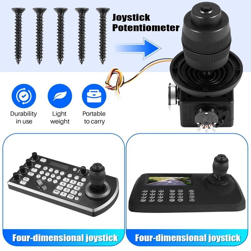 4-Axis Joystick Potentiometer Button Controller For JH-D400X-R4 10K 4D Sealed Rocker Potentiometer