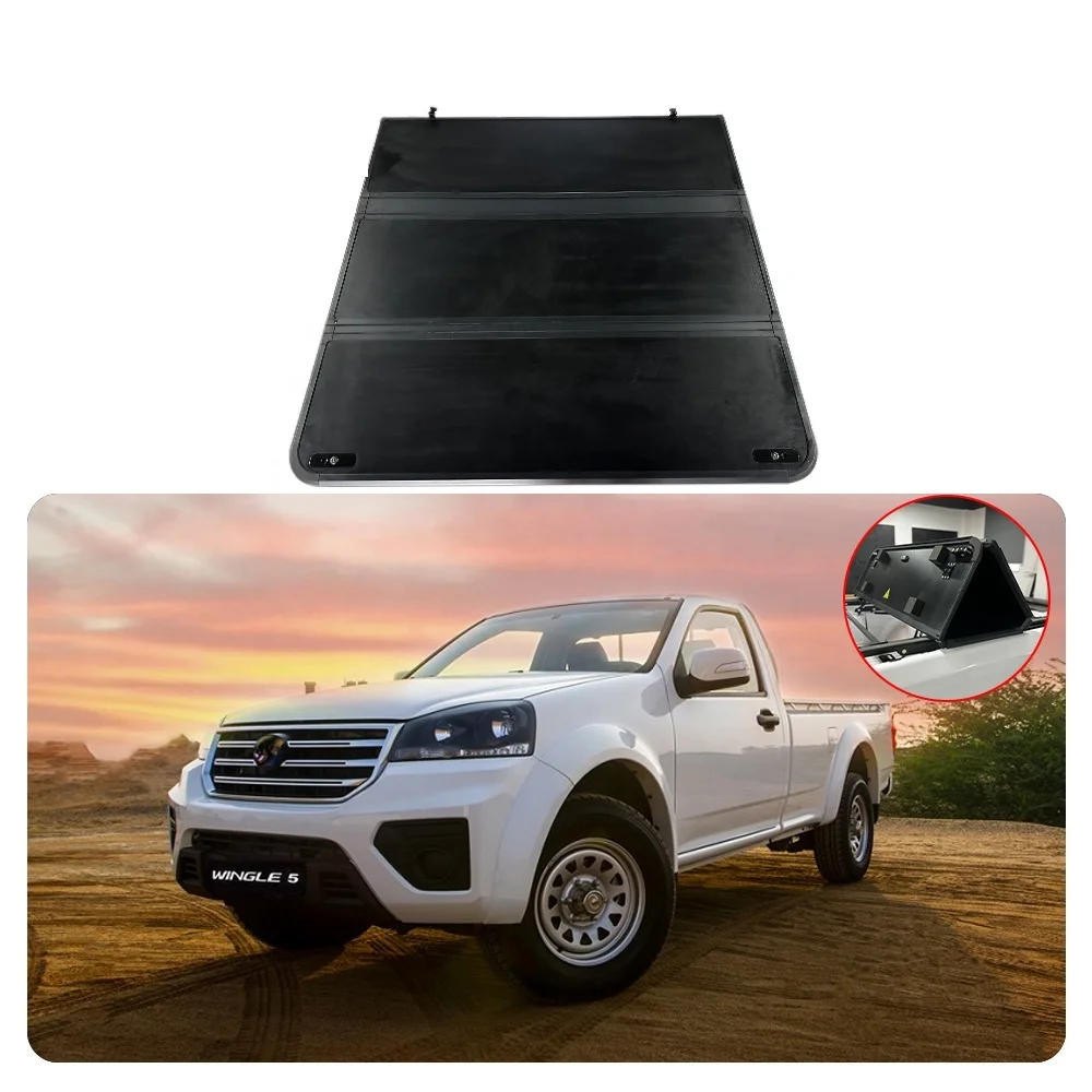 High Quality Car Accessories Hard Tri-fold Tonneau Cover For Wingle 5 bed cover