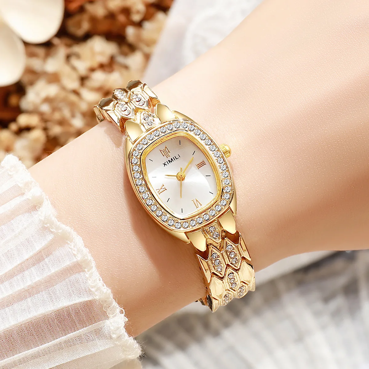 

Модный браслет с бриллиантами, женские часы в форме бочонка, женские часы, роскошные наручные часы, дропшиппинг, Relojes Para Mujer