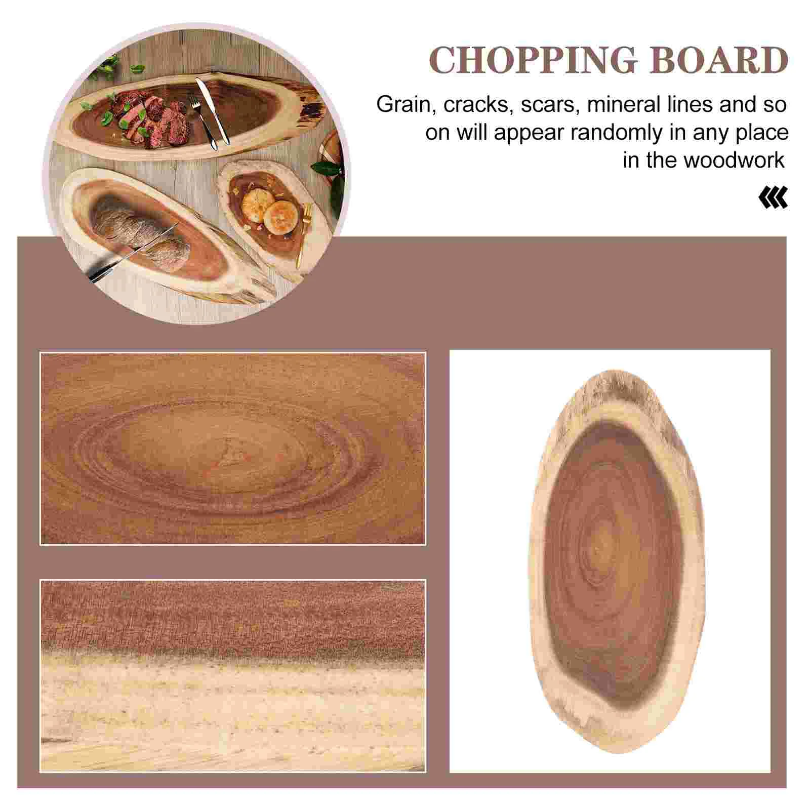 Cut Board Irregular Cutting Kitchen Solid Wood Wooden Stump Pattern Tray Household Chopping