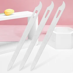 10pcs Metal Nail Art File Stainless Steel Uv Gel Polish Sandpaper Dual Sided Finger Toe Nail Art Pedicure Seam Clean Care Tools