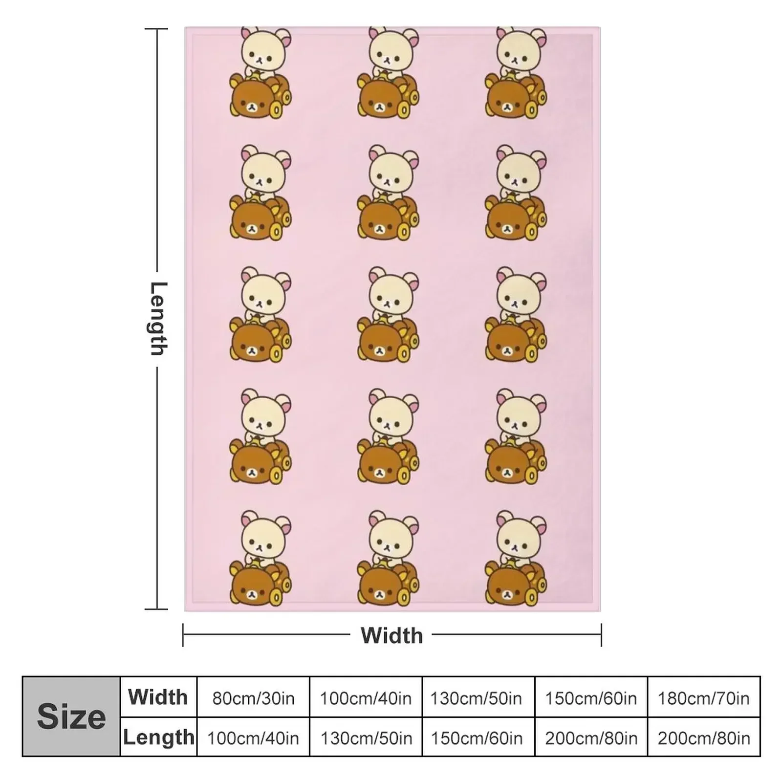 korilakkuma driving a Rilakkuma car Throw Blanket funny gift Multi-Purpose Flannel heavy to sleep for babies Blankets