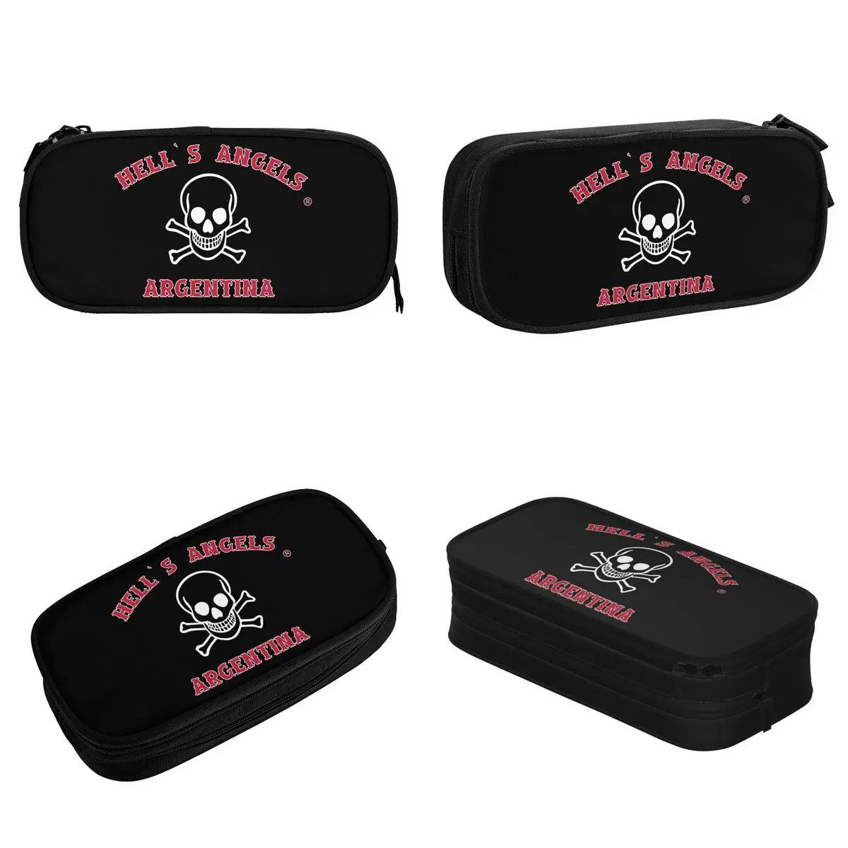 Hells Angels Motorcycle Club Pencil Case Pencil Pouch Pen for Girls Boys Large Storage Bags School Supplies Gifts Stationery