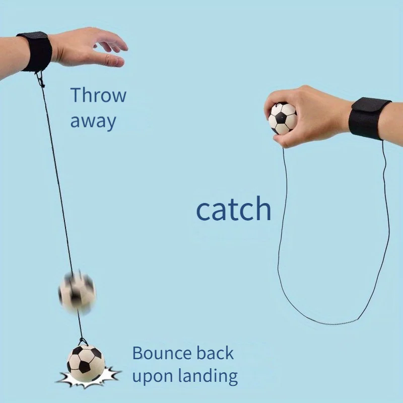 Soccer Return Hand Ball Wrist Balls Sponge Rubber Rebound Ball Kids Toy Sports Bouncy Balls For Finger Exercise Stiffness Relief