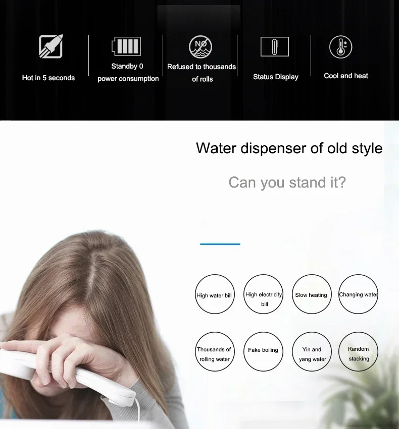 Vertical Ice Hot Water Purifier Household Commercial Direct Drinking Hot Water Purifier RO Reverse Osmosis AHP-UF-80Z