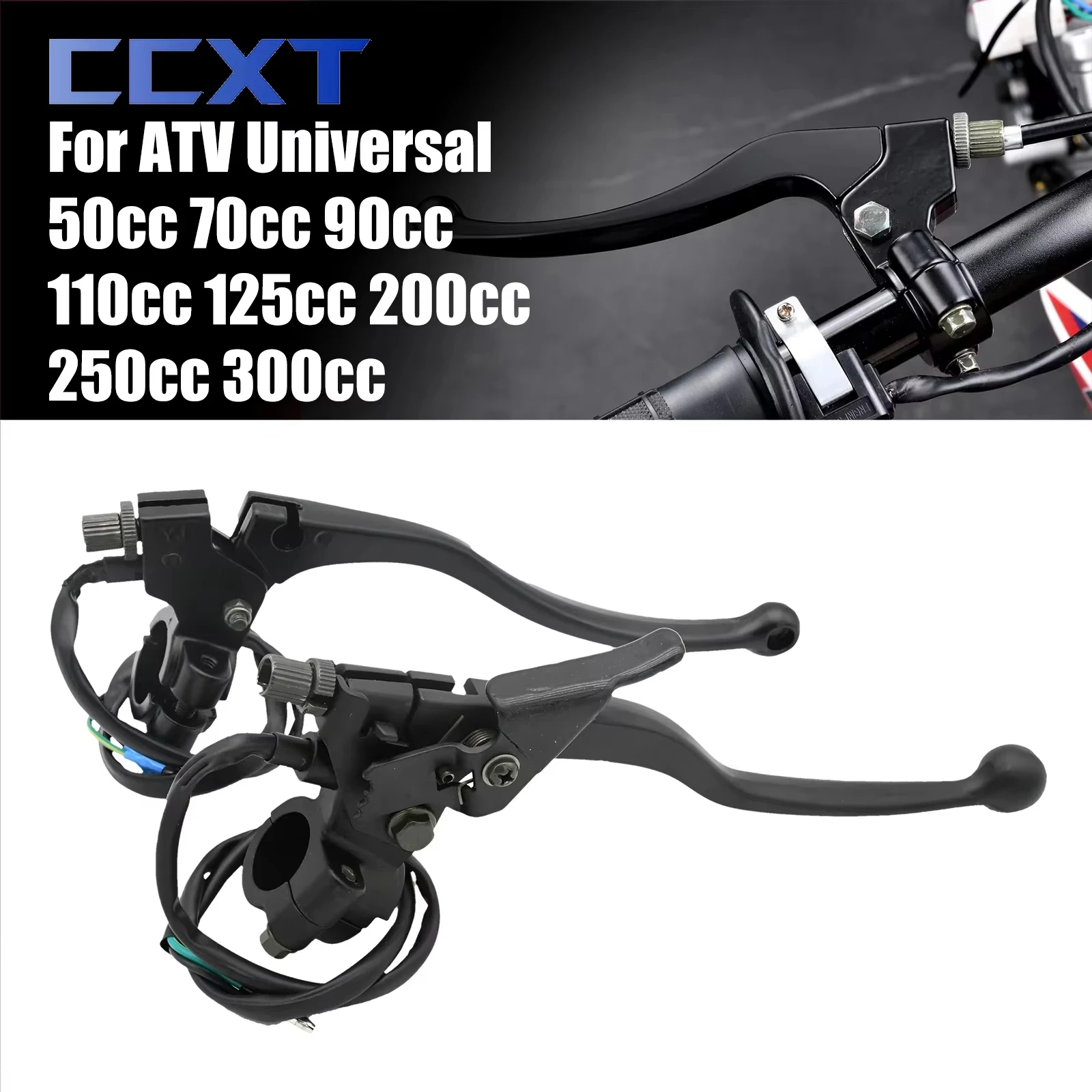 

Clutch Lever Brake Lever 22mm Handle Assembly With Parking Brake For 110cc 125cc 50cc 90cc 200cc 250cc 300cc ATV Quad 4 Wheeler