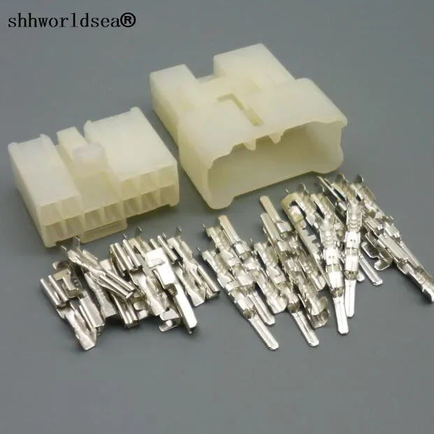 shhworldsea 5/10/30/50/100sets 12P 12 pin male female 2.3mm auto wire housing connector car electrical plug 7122-1210 7123-1210