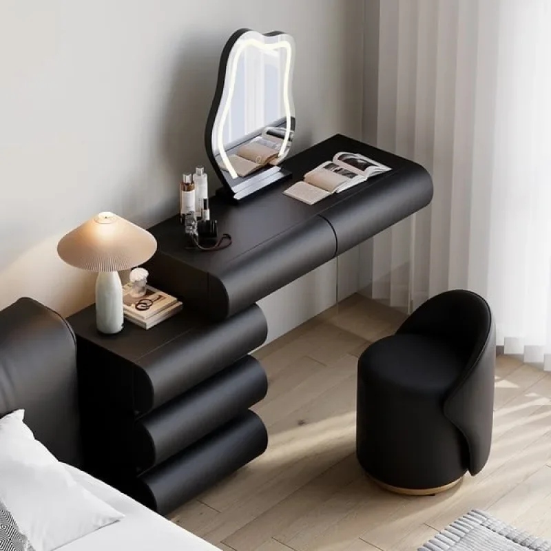 

Simple modern bedroom makeup table Light luxury makeup table Free installation