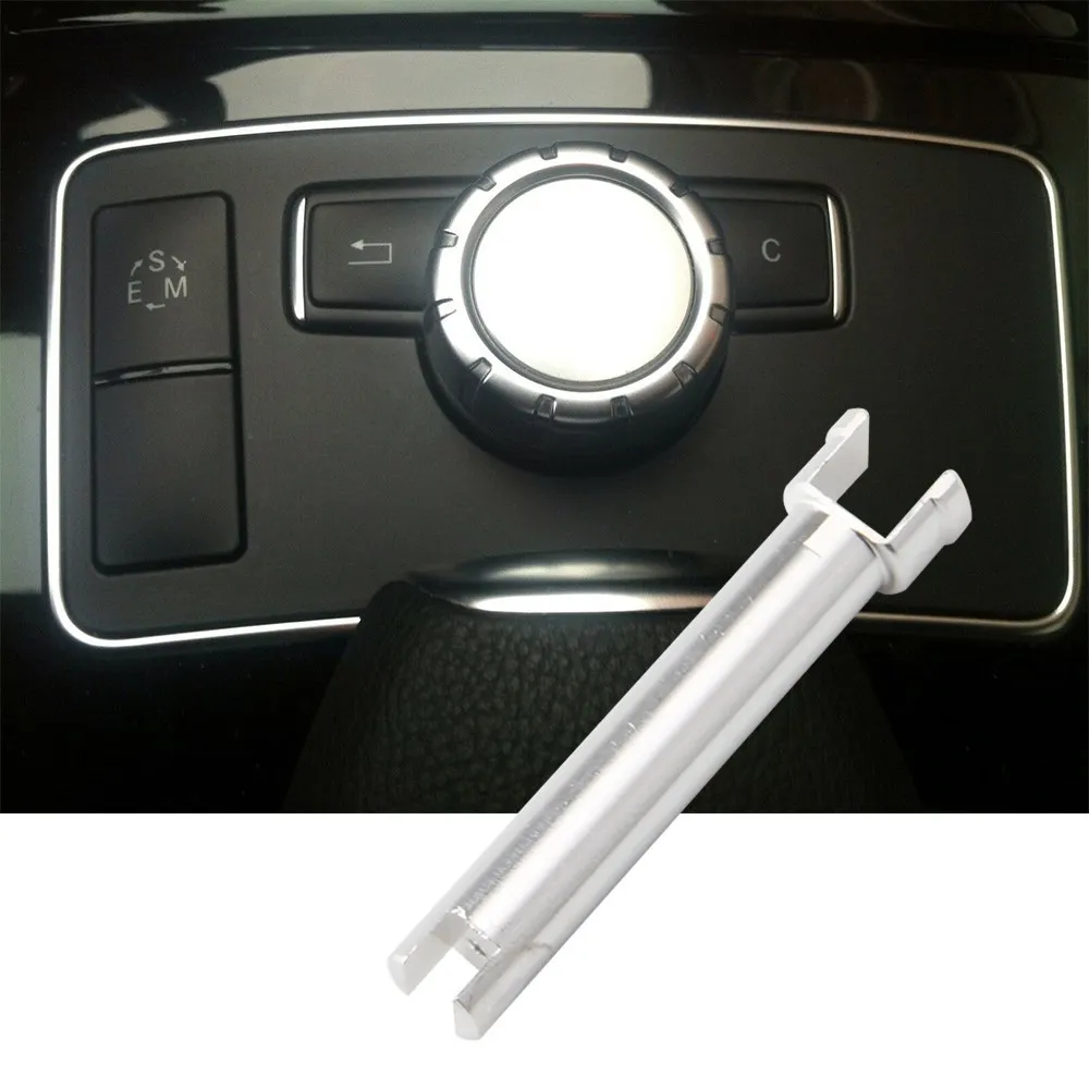 2048709958 Car Radio Knob Command Controller Repair Kit for Mercedes Benz W204 X204 W212 W218 Console Silver 1728701258
