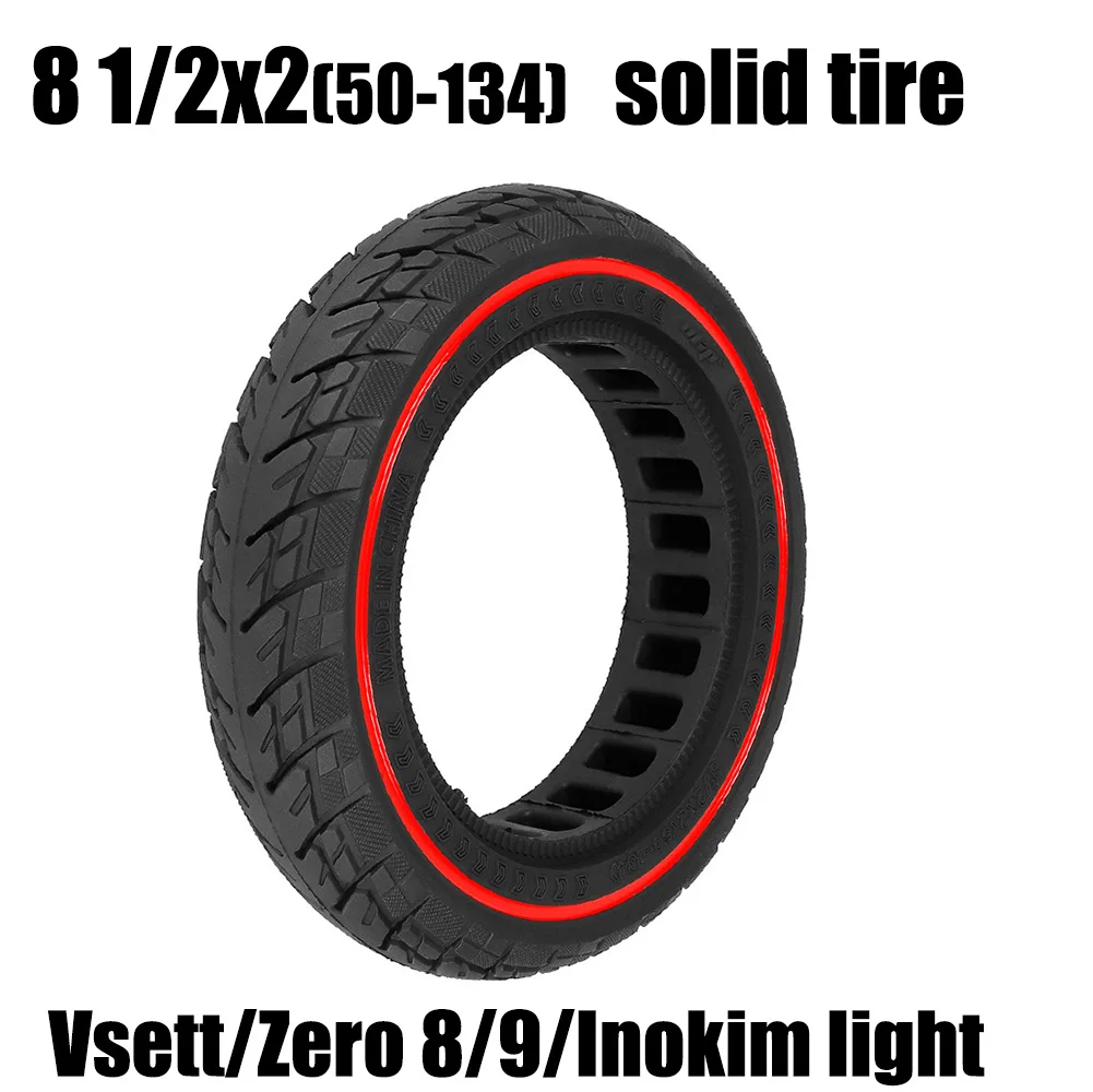 8.5 inch 8 1/2x2(50-134) Solid Tire for Vsett 8 9+ Zero 8 9 Pro Inokim Light 1/2 Electric Scooter 8.5x2 Solid Tyre