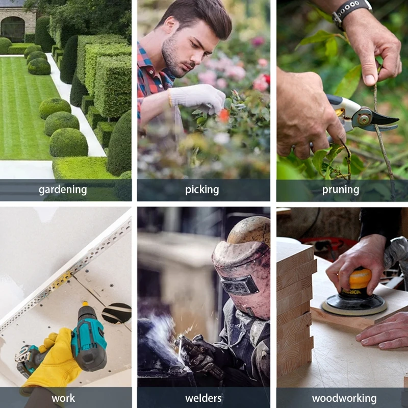 Imagem -05 - Luvas Trabalho Leve Corte Sebes Jardinagem Armazém Trabalho Melhoria da Casa Reparação Automóveis Utilitário Luva para Homem Feminino
