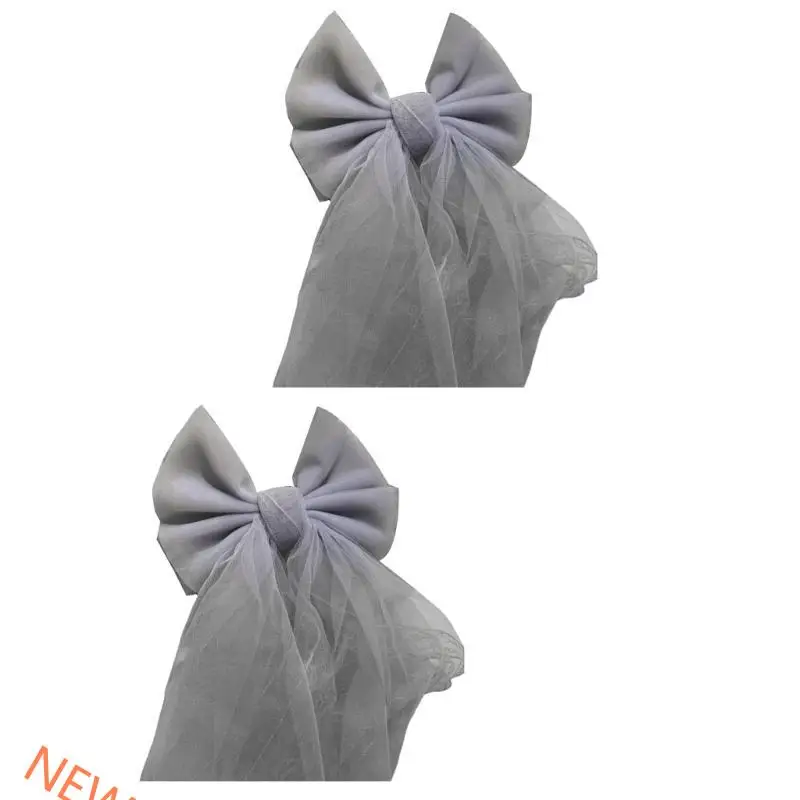  2pcs Lace Bows Curtain Holdbacks Color Ribbon Tiebacks Elegant For Home Styling