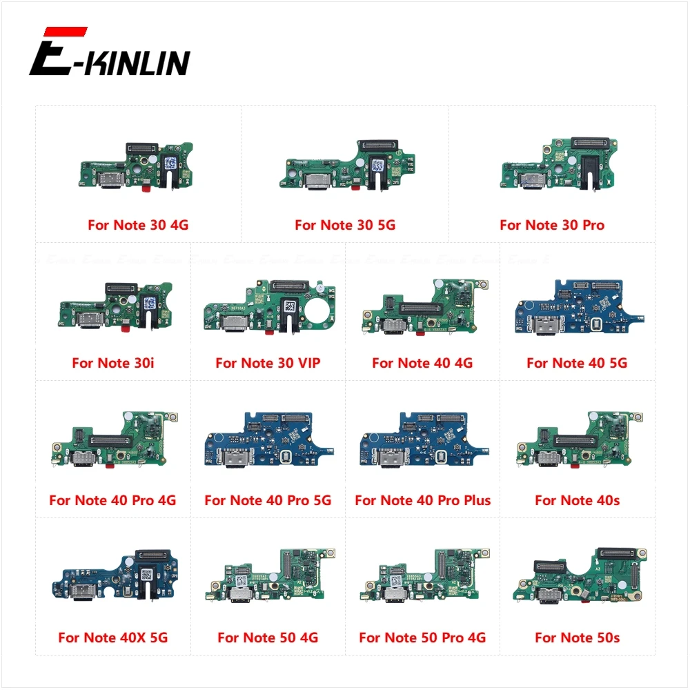 Charger Dock USB Charging Port Plug Board Microphone Flex Cable For infinix Note 30 4G 5G Pro 30i 40 Plus 40s 40X 50 50s VIP
