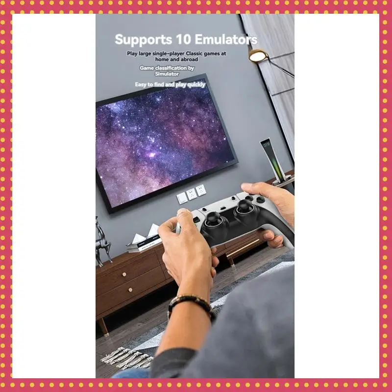 

B74A Wireless Gaming Controller Kit 2 Players Handheld Game Console TV Game Controller For PSP 10 Emulators