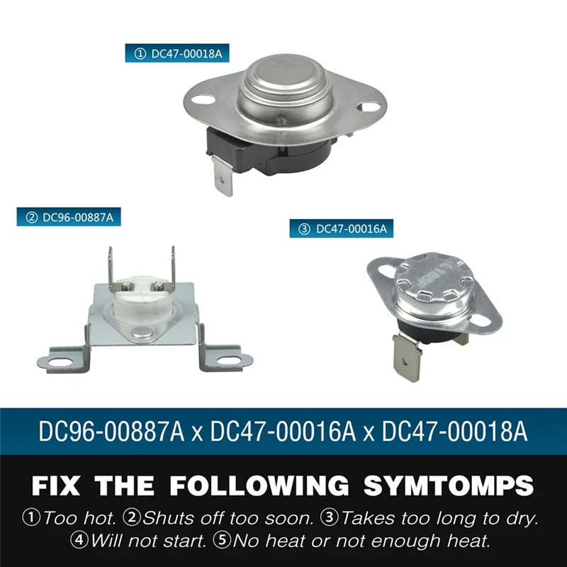 MLGB-DC96-00887A DC47-00016A DC47-00018A Dryer Thermal Fuse And Thermostat Kit Replacement Accessories Exact Fit For  Ken