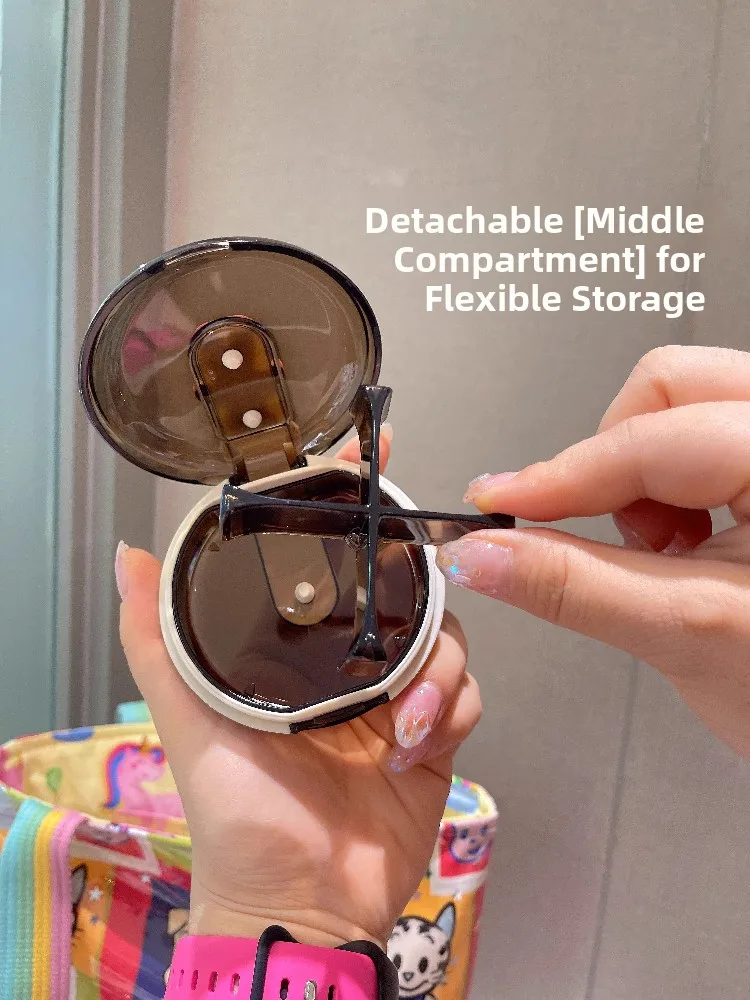 

Portable Dental Retainer Case And Medicine Box Sed round Pill Storage Organizer Cact Travel-friendly Container