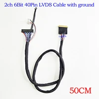 Pantalla Universal LVDS de 30cm/50cm, 2 canales, 6 bits, 40P, Cable de placa de controlador LCD de 0,5mm, paso de Pin para pantalla LCD modificada DIY