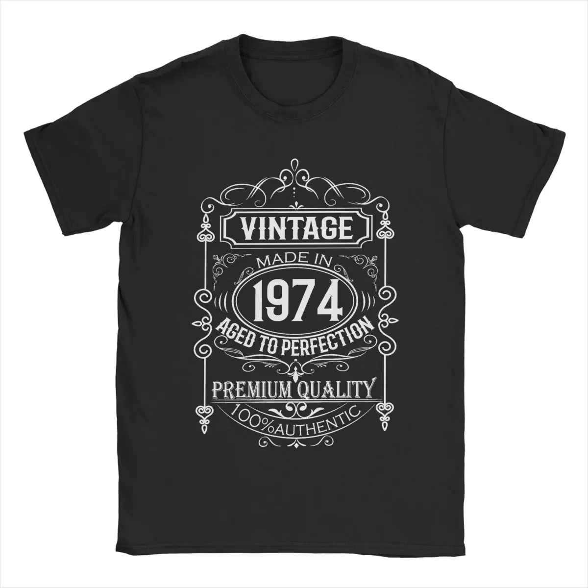 100% Cotton Vintage T-Shirts 50 Years Old Tee Shirt Tops Plus Size Vintage 1974 Limited Edition Made In 1974 T Shirt for Men