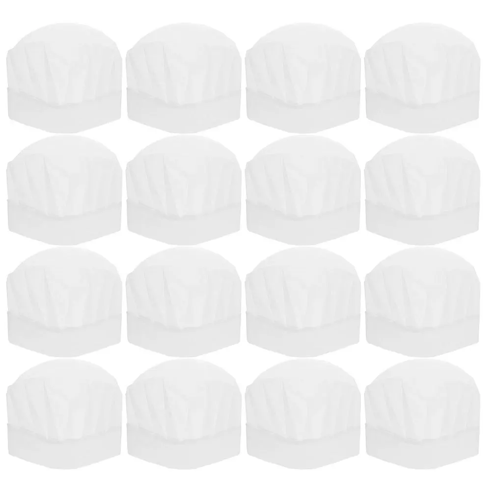 30Pcs Size Disposable Chef Hats Lightweight Nonwoven Cooking Caps Ideal for Baking Cooking Class Party