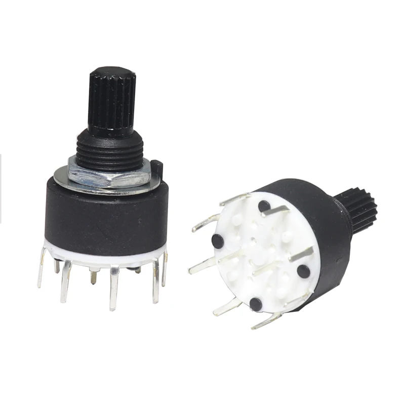 【5PCS】RS16 RS26 Rotary Switch 1 2 3 4 Pole Position 3/4/5/6/8/12 SR16 SR26 Gear Band Switch