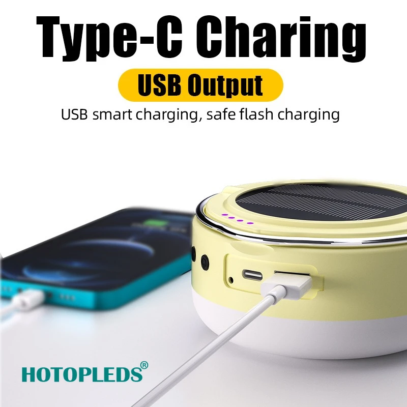 LED Tent Light Portable Solar Ambient  Decorative Light Canopy Outdoor Camping Light