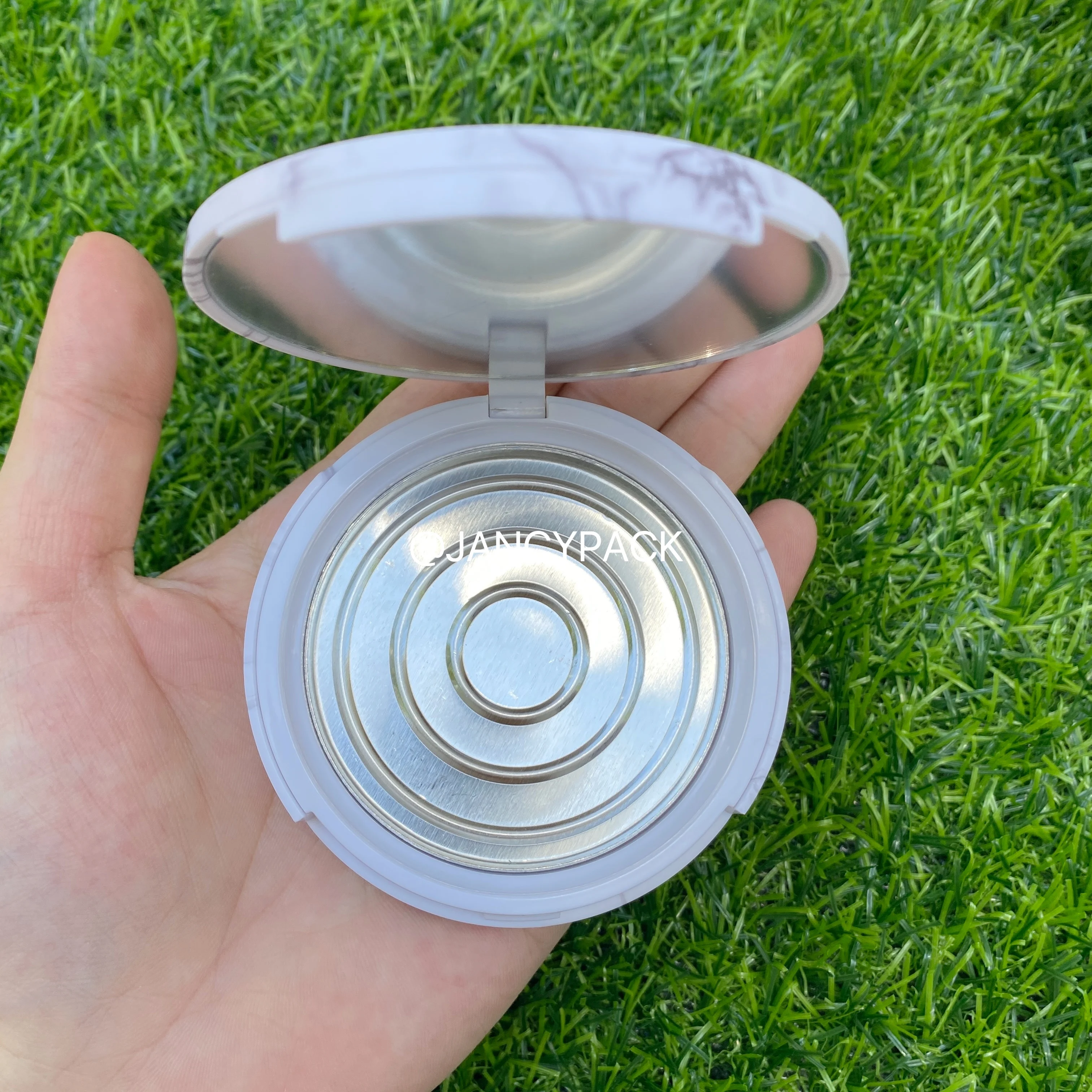 59mm Empty Powder Case aluminum Pan blue purple pink round Empty Pressed Compact Powde Compact Mirror Container Makeup