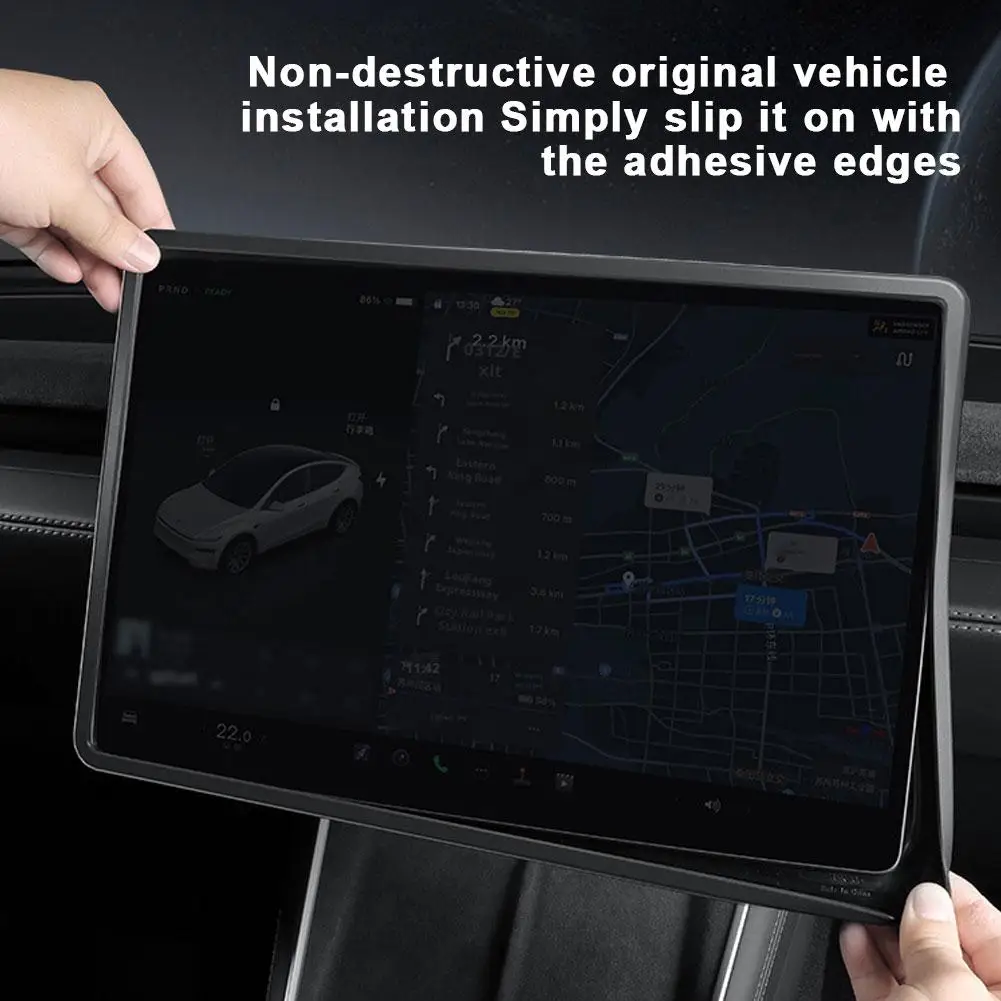 

For Tesla Model 3/Y Juniper 2025 Screen Protective Frame Central Control Display Silicone Protector Cover Interior Accessories