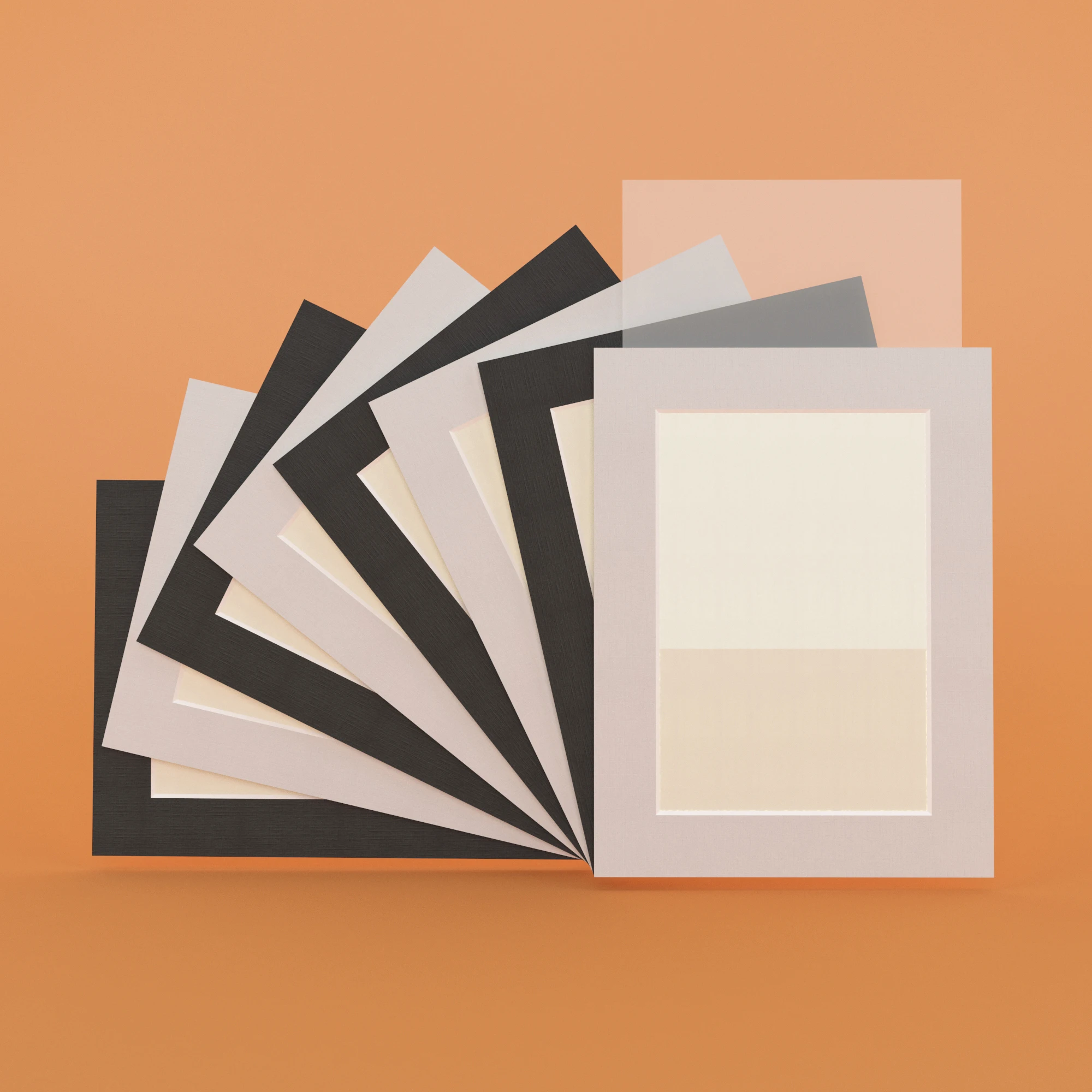 Rectangle Paperboard Picture Frame 5/6/7/8/10 Inch White/Black Mat Board Wall Mounted For Photo Décor DIY Paper Crafts 8PCS/Lot