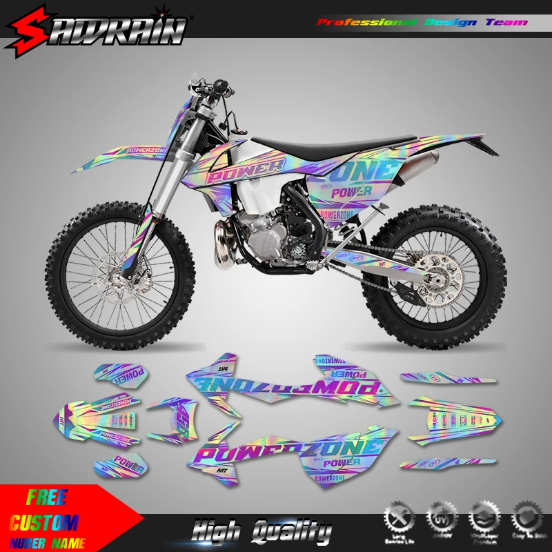 Sawrain Motorcycle Sticker Custom Team Graphics Decals Kit For KTM 16-18SX-F 17-19EXC