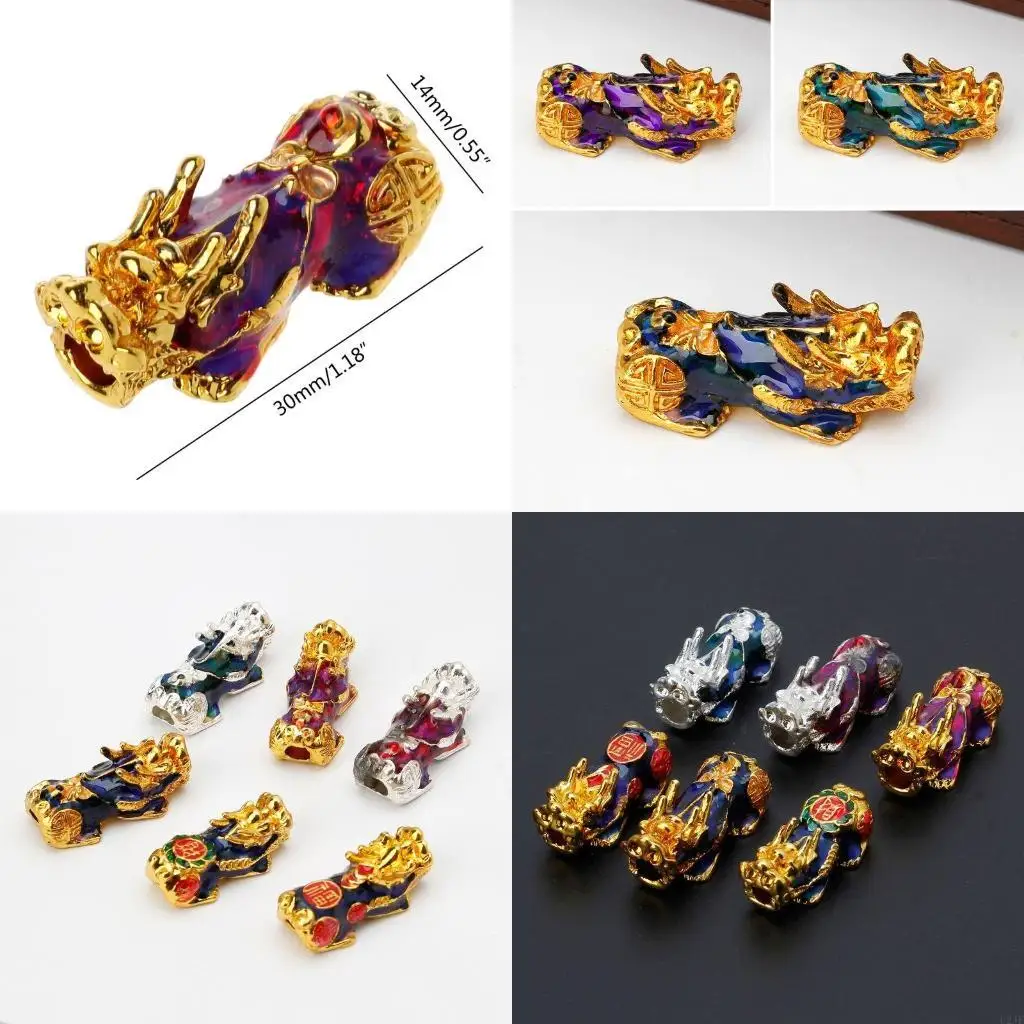 Китайский-фэн-шуй-Пи-Яо-бусина-удачи-настроение-изменение-цвета-бусины-pixiu-для-браслета-«сделай-сам»-ювелирное-изделие