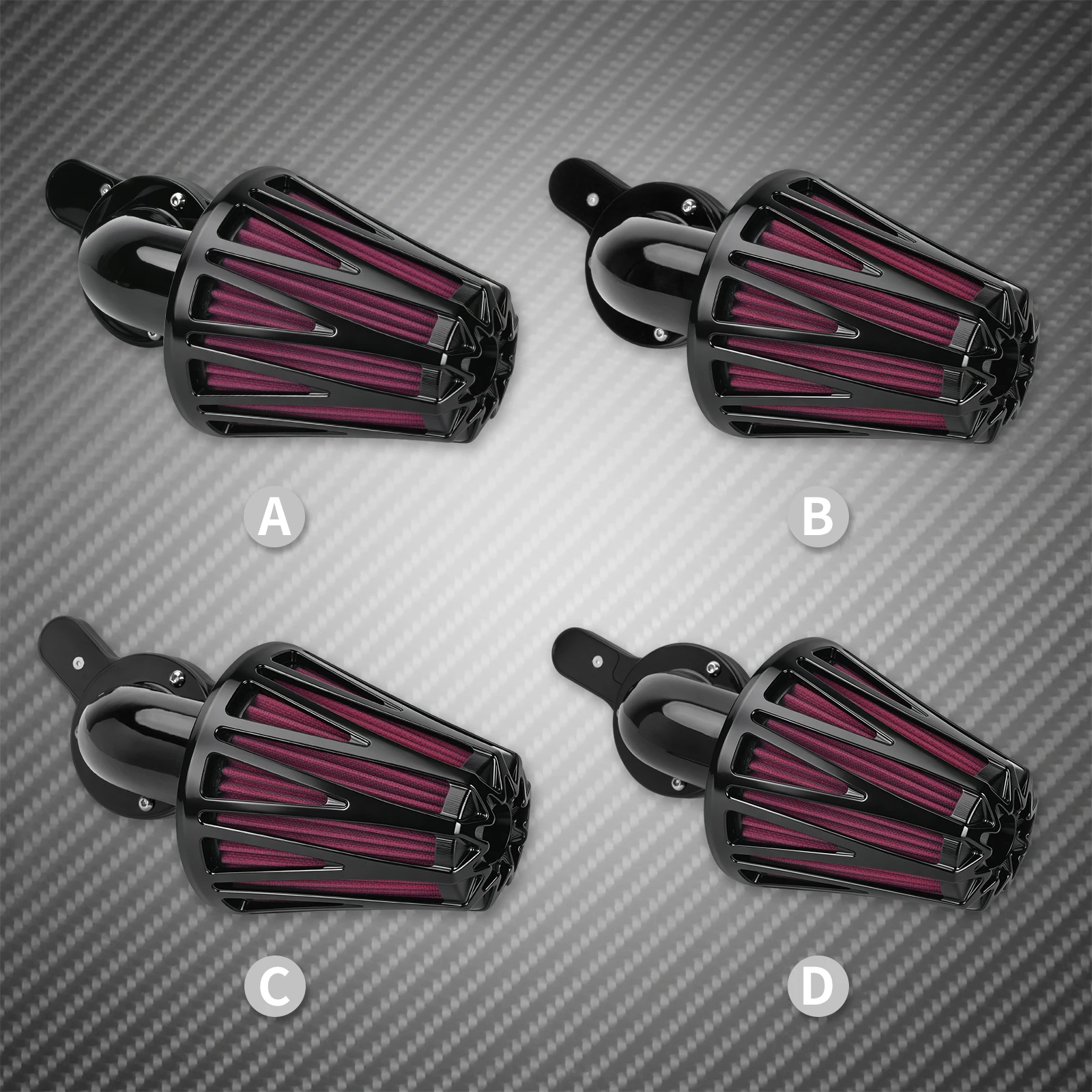Motorcycle Air Cleaner Intake Air Filter Red For Harley Sportster XL Softail Touring Dyna Road Street Electra Glide FXBB
