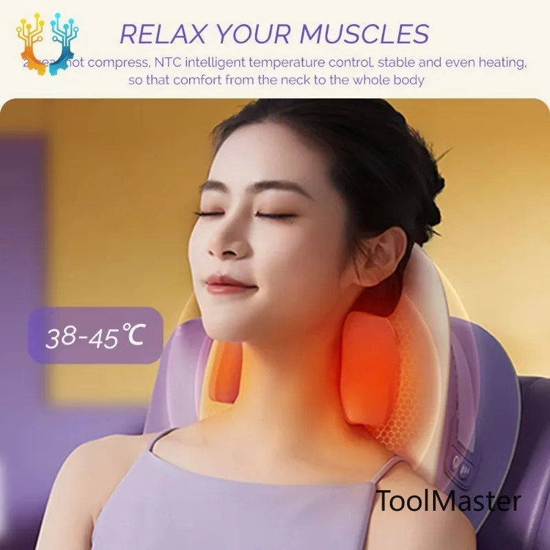 

[2026]Electric Neck Shoulder Trapezius Massage Pillow Wireless Car Home Massager Heating Waist Neck Leg Cervical Shiatsu Kneadin