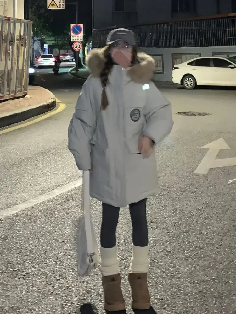 

Женская парка в корейском стиле, осенняя, с эффектом объема, теплоизоляционная, с бантом, на боковых пуговицах, для активного отдыха, с леопардовым принтом, имитация меха