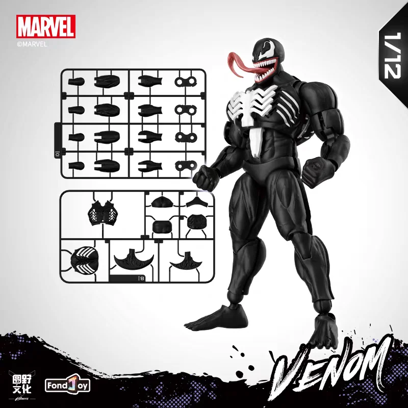 

FondJoy Marvel Series Venom масштаб 1/12, сборная шарнирная фигурка, сделай сам, встроенная модель, украшение для рабочего стола, сбор гаражного комплекта